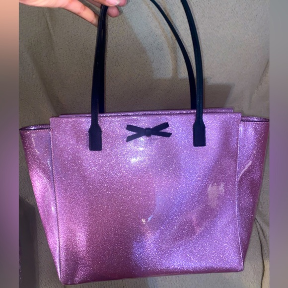 💕♠️ NWOT- Kate Spade Large Glimmer shimmer Tote bag! - Picture 1 of 9